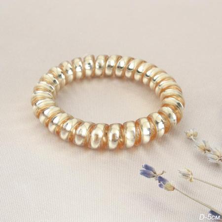 Резинка-пружинка для волос 5 см / NSAF-14А /уп 100/шампань