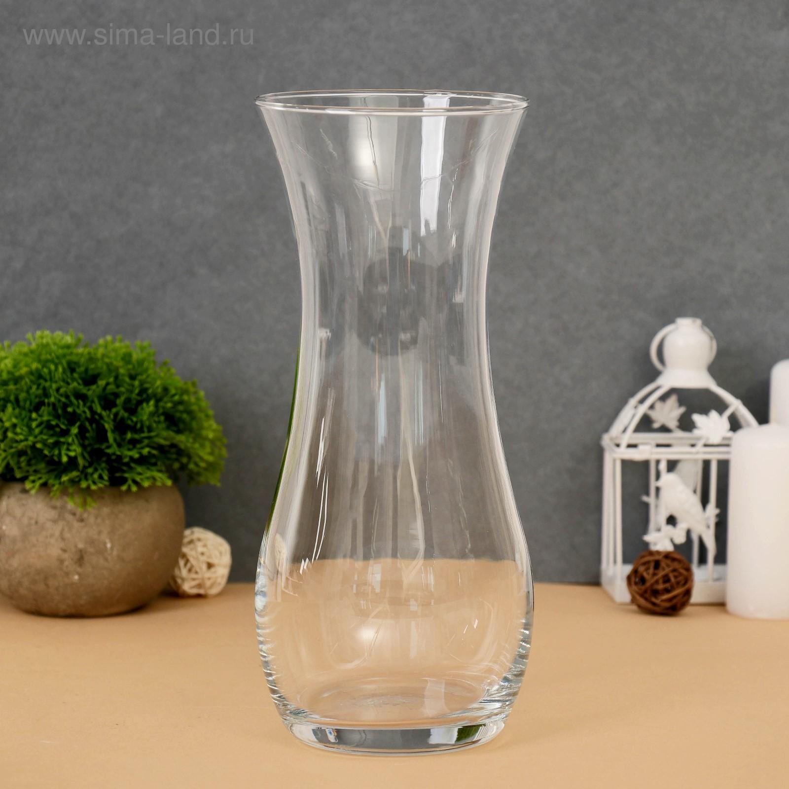 Ваза для цветов «Флора», h=25.5 см, стекло, прозрачная