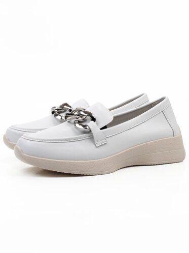 06-YG107-1 WHITE Туфли женские (натуральная кожа)