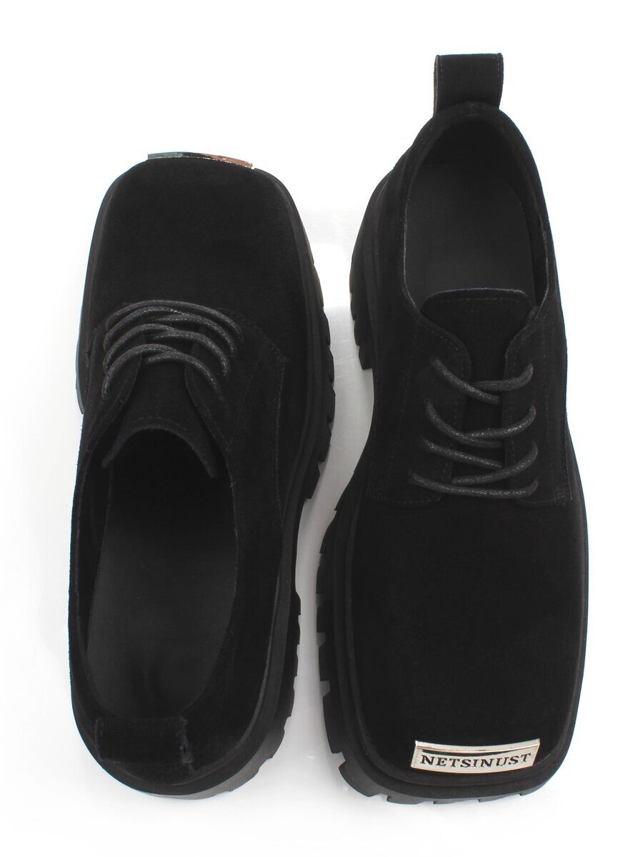 03-23120-6 BLACK Полуботинки демисезонные женские (натуральная замша)