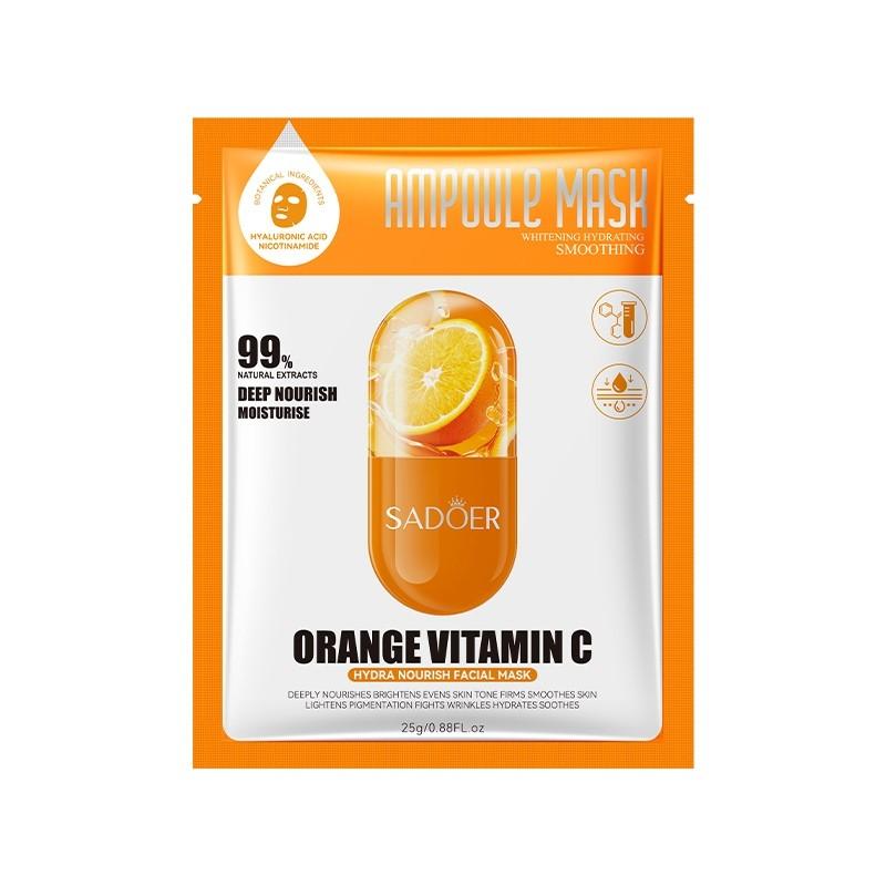 SADOER Ампульная маска для сияния кожи лица с витамином С
