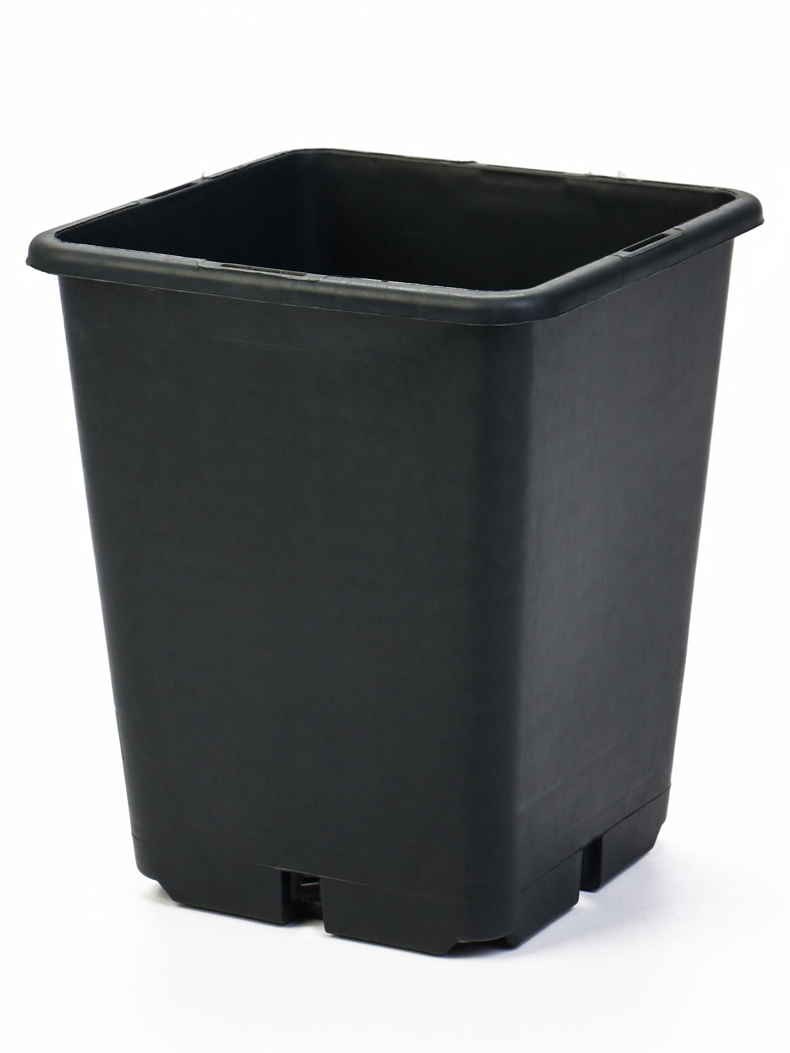 Горшок для рассады, 5 л, 18.5×18.5×20 см, пластик, чёрный, Greengo ФАСОВКА 3 штуки!