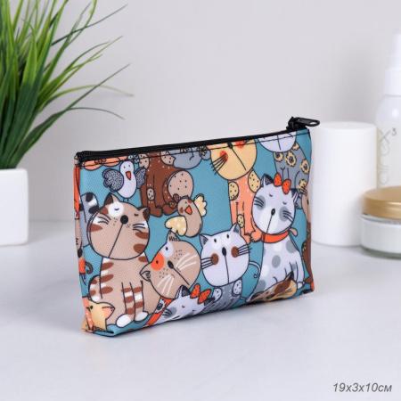 Косметичка 19х12 см Кошки