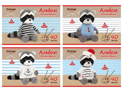 АЛЬБОМ ДЛЯ РИСОВАНИЯ 40 Л. А4 "ORANGE TOYS - ЕНОТИК ДЕННИ" (АССОРТИ) ЕВРОСПИРАЛЬ А4ГР40 4250