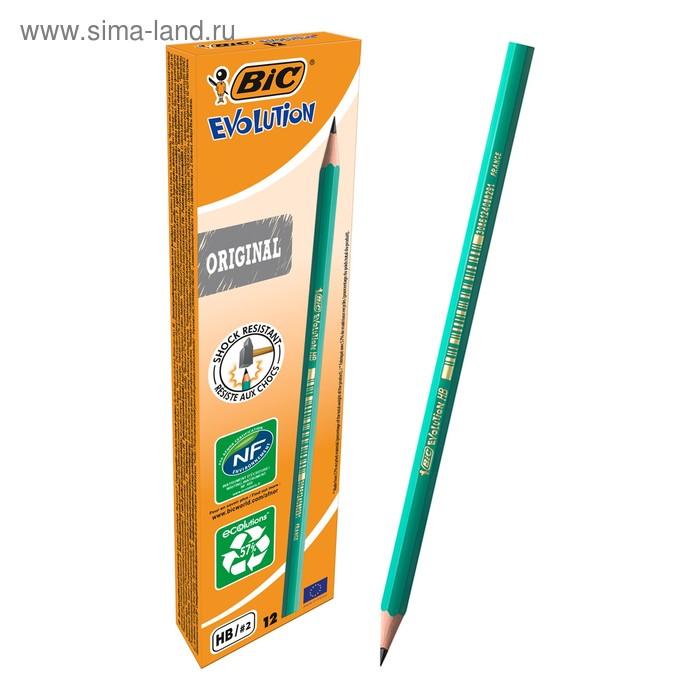 Карандаш чернографитный BIC HB Evolution ECOlutions, пластиковый