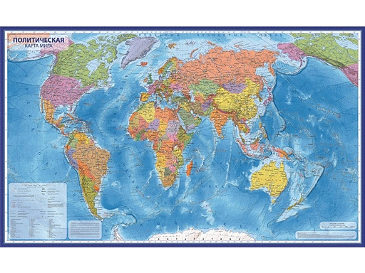 Интерактивная карта Мир политический 1:32М (с ламинацией)101х70 КН040