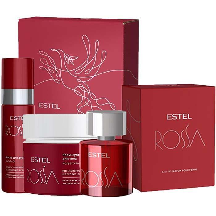 Парфюмерный набор ESTEL ROSSA (парфюмерная вода, масло для душа, крем-суфле)