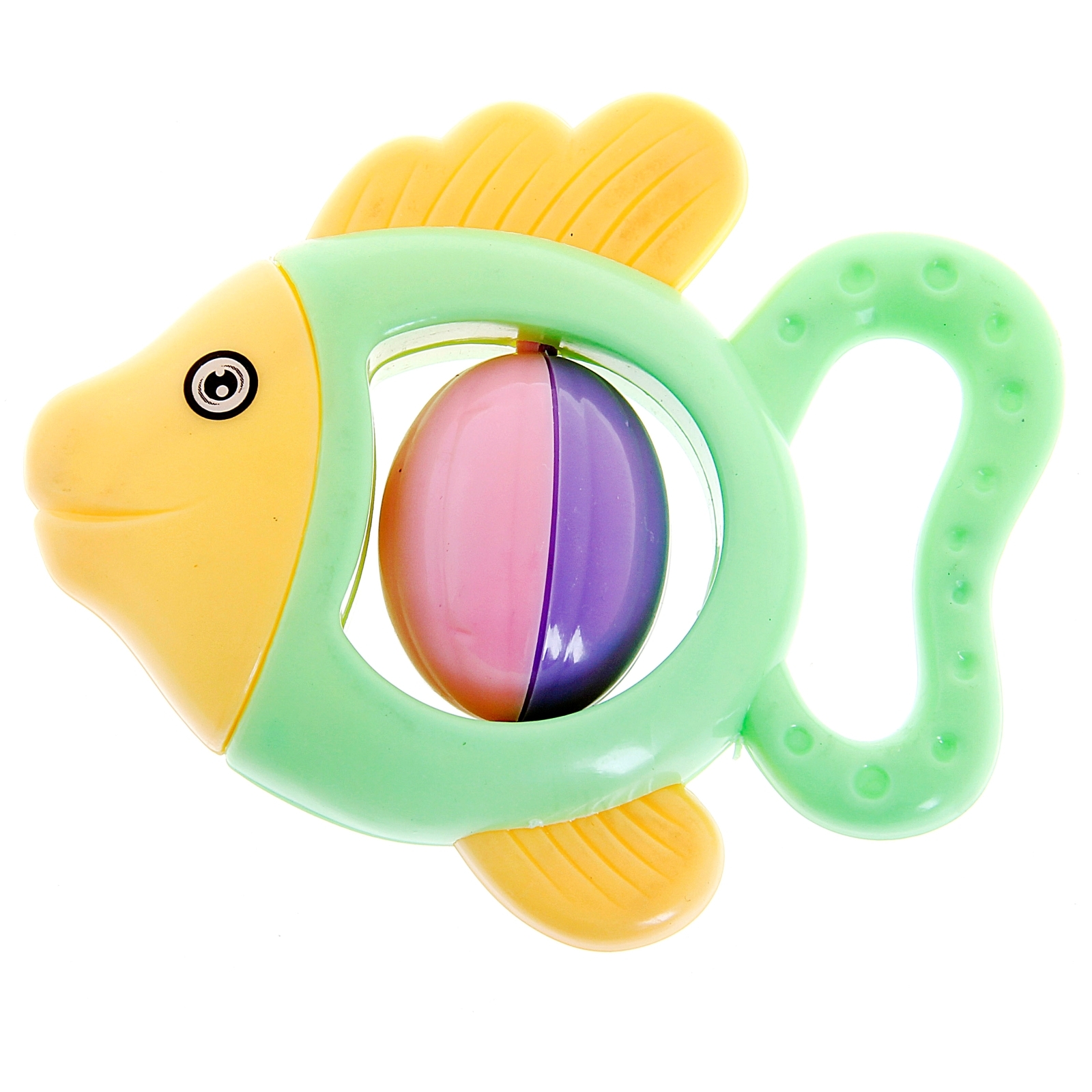 Погремушка "Рыбка с шариком", цвета МИКС