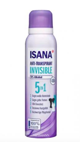 в наличии ISANA Anti-Transpirant Spray Invisible 5in1 Дезодорант Спрей 5в1 48 часов без белых следов 150 г